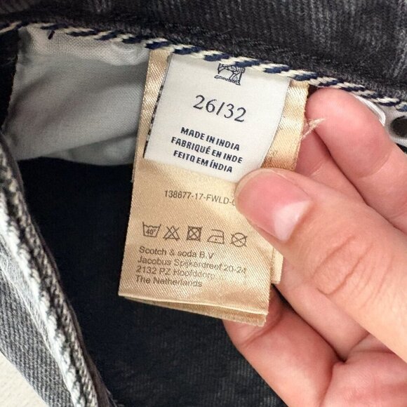 Scotch & Soda Womens 26/32 Low Rise Slim Boyfriend Jeans Lady Luck Embroidered - Picture 6 of 8